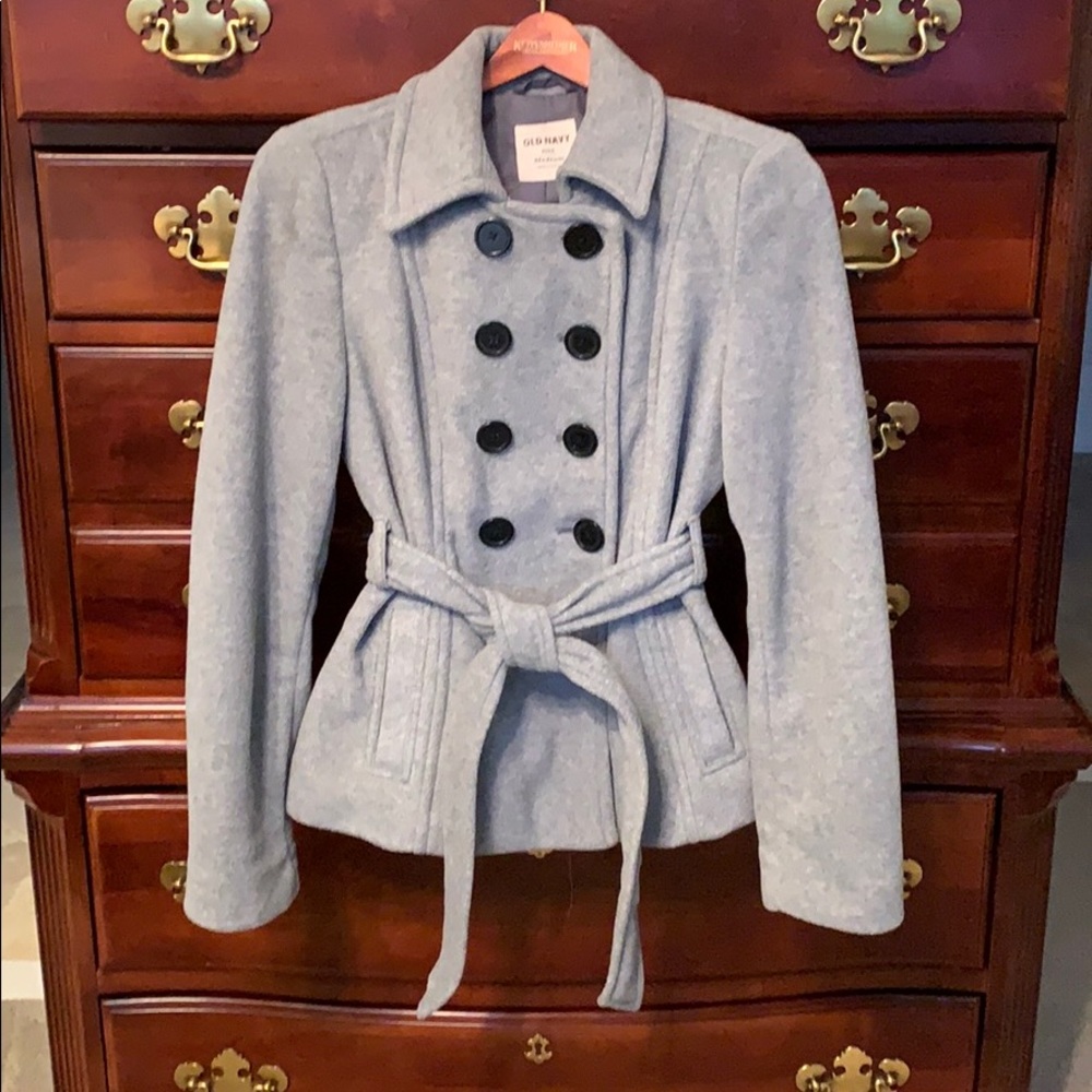 Beautiful silver grey double breasted jacket